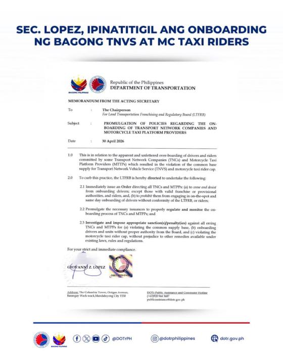 ‘Ghost riders’ prompts DOTr order to stop onboarding of new MC taxi riders ‘Ghost riders’ prompts DOTr order to stop onboarding of new MC taxi riders image