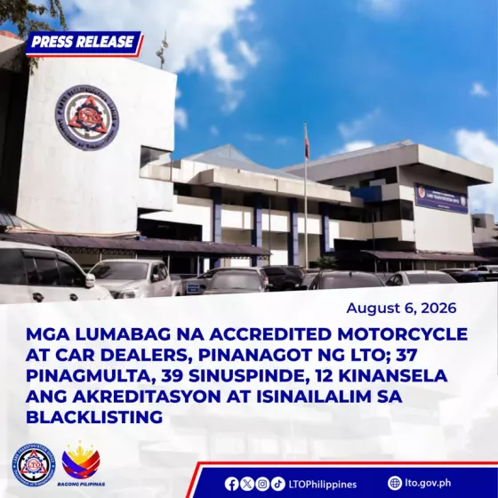 LTO shuts down 12 dealers for a year over delayed OR/CR and plate release image