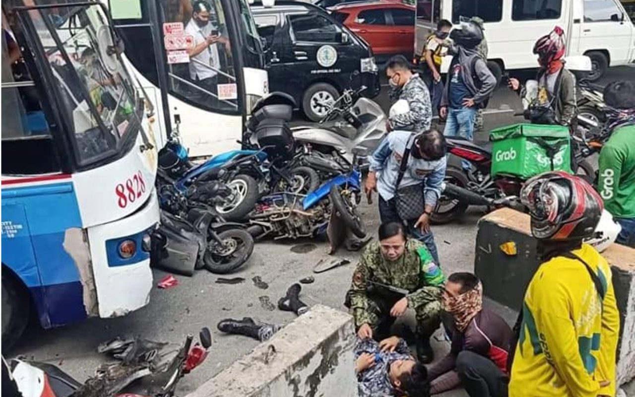 Bus driver that rammed motorcycles tests positive for illegal drugs