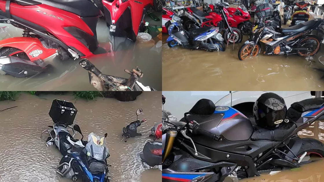 What to do: If your motorbike has been submerged in flood water
