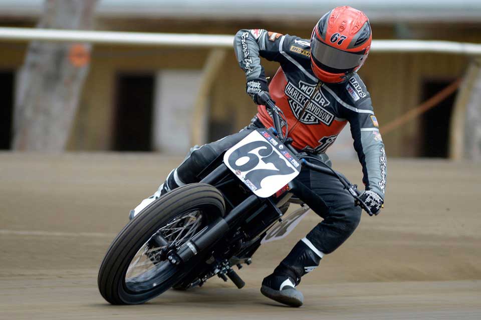 The XG750R tearin' up the track